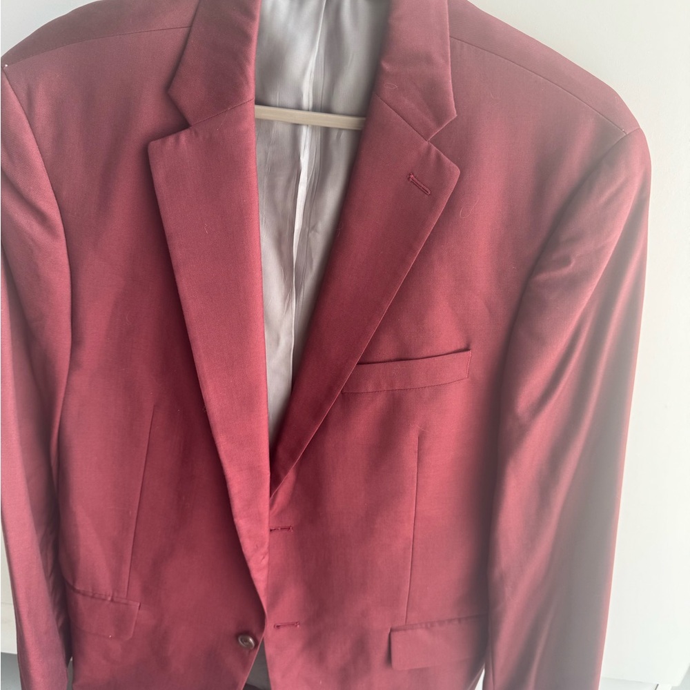 Hart Schaffner Marx Red Sport Coat Classic Design